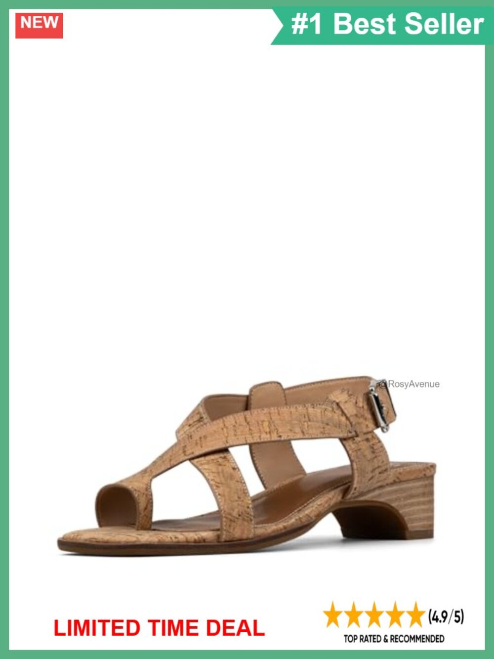 Womens Gladiator Platform Sandals Memory Foam Cork Flexible Rubber Buckle